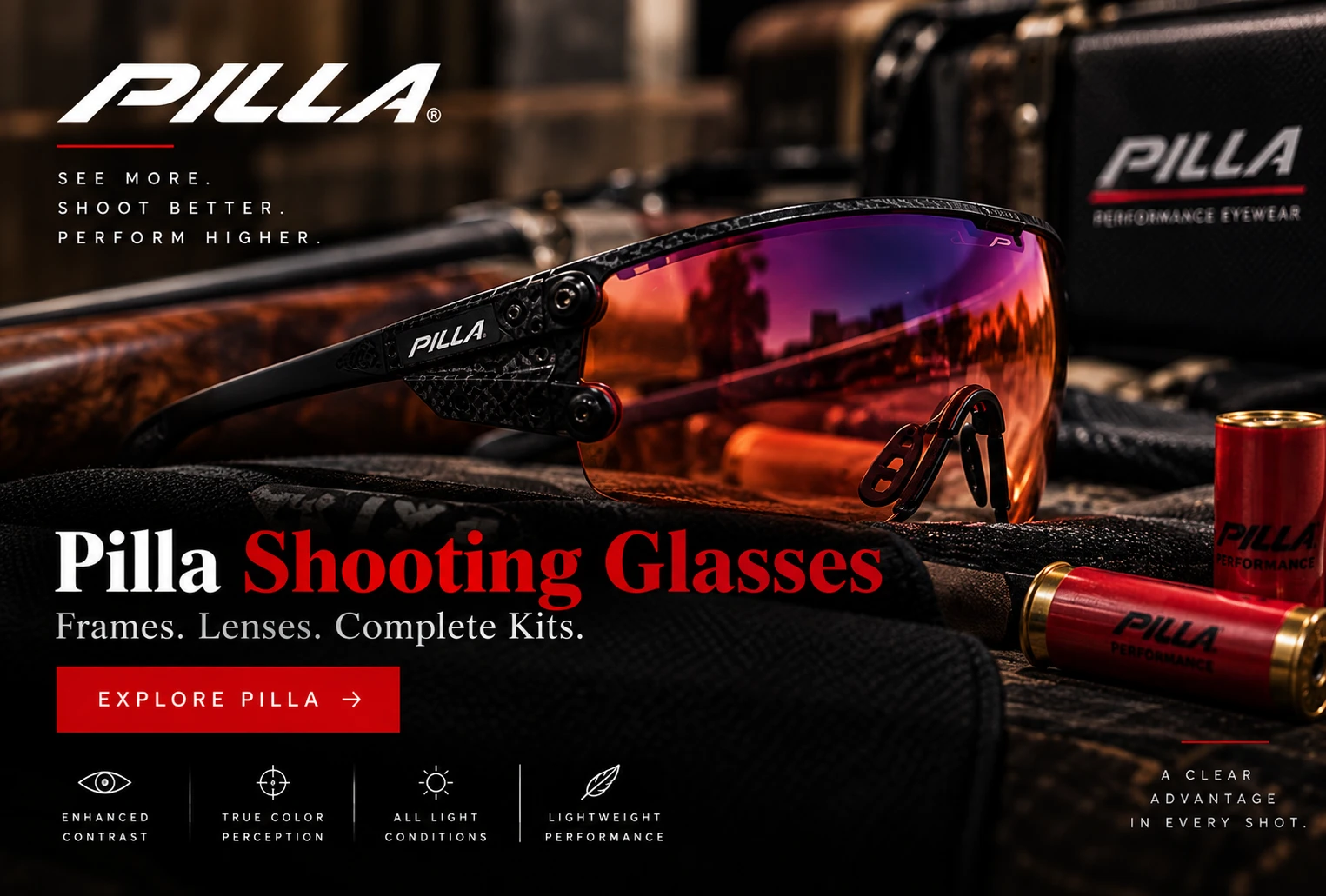 Pilla Competition Shooting Glasses
